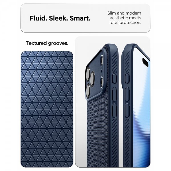 Spigen iPhone 17 Pro Kuori Liquid Air Navy Blue
