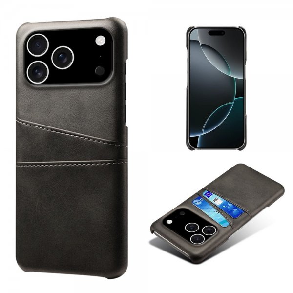 iPhone 17 Pro -kuoret kahdella korttipaikalla, musta