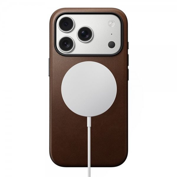 Nomad iPhone 17 Pro -kuoret Modern Leather Case, ruskea