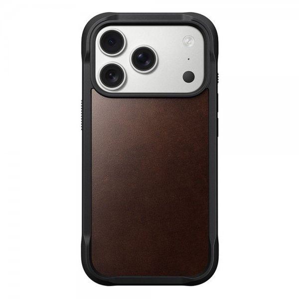Nomad iPhone 17 Pro -kuoret Modern Leather Case Horween Rustic Brown