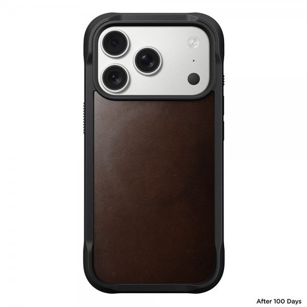 Nomad iPhone 17 Pro -kuoret Modern Leather Case Horween Rustic Brown