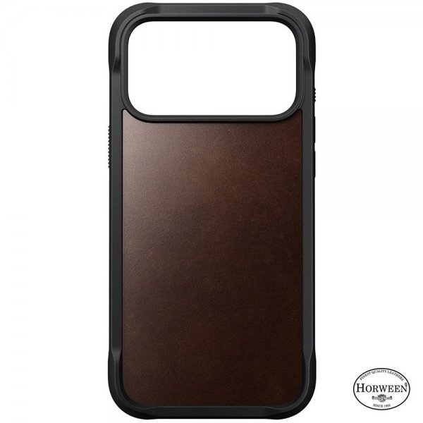 Nomad iPhone 17 Pro -kuoret Modern Leather Case Horween Rustic Brown