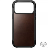 Nomad iPhone 17 Pro -kuoret Modern Leather Case Horween Rustic Brown