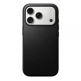 Nomad iPhone 17 Pro -kuori, moderni nahkakuori, musta