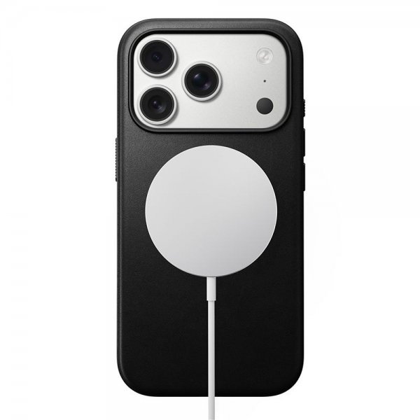 Nomad iPhone 17 Pro -kuori, moderni nahkakuori, musta