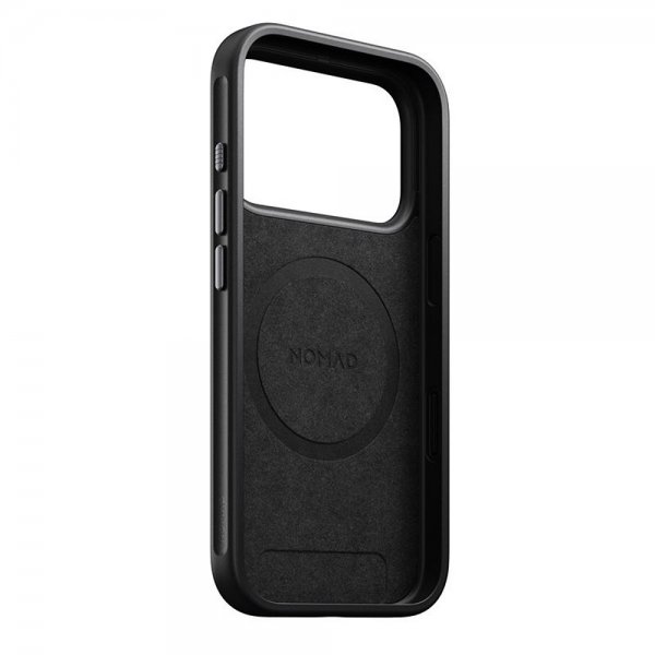 Nomad iPhone 17 Pro -kuori, moderni nahkakuori, musta