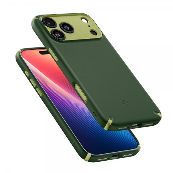 Spigen iPhone 17 Pro -kuori Nano Pop Hybrid MagFit Avo Green