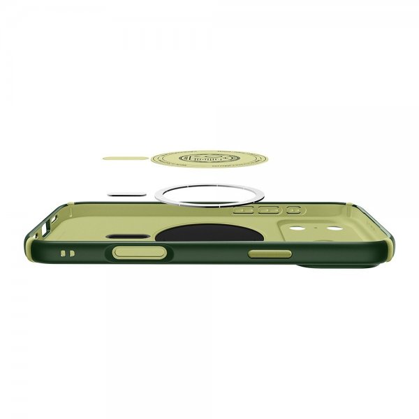 Spigen iPhone 17 Pro -kuori Nano Pop Hybrid MagFit Avo Green