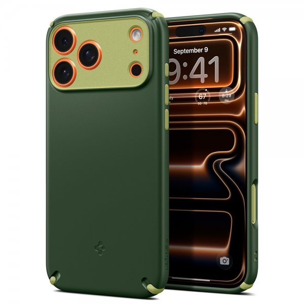 Spigen iPhone 17 Pro -kuori Nano Pop Hybrid MagFit Avo Green