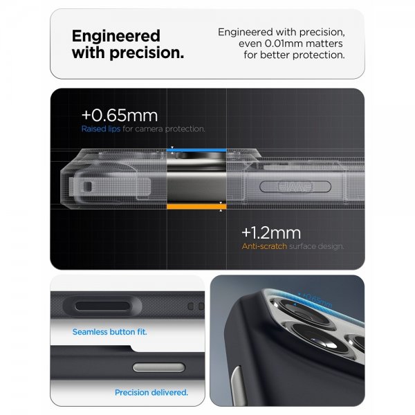 Spigen iPhone 17 Pro -kuori Nano Pop MagFit Black Sesame