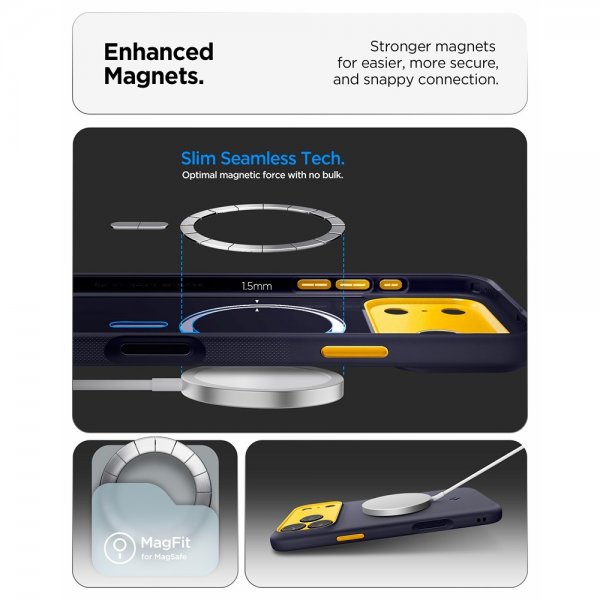 Spigen iPhone 17 Pro -kuori Nano Pop MagFit Blueberry Navy