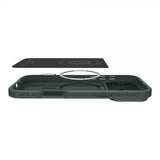 Spigen iPhone 17 Pro -kuori Optik Armor MagFit Abyss Green