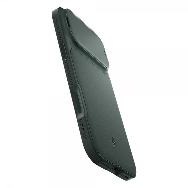 Spigen iPhone 17 Pro -kuori Optik Armor MagFit Abyss Green