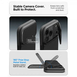 Spigen iPhone 17 Pro -kuori Optik Armor MagFit Musta