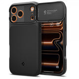Spigen iPhone 17 Pro -kuori Optik Armor MagFit Musta