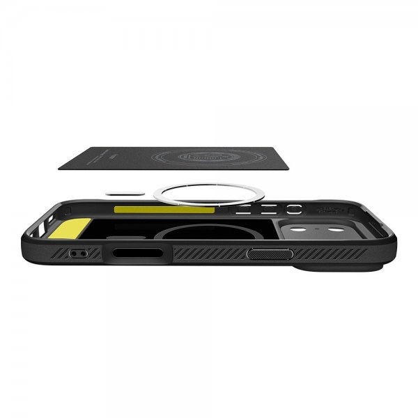 Spigen iPhone 17 Pro -kuori Rugged Armor MagFit Matte Black