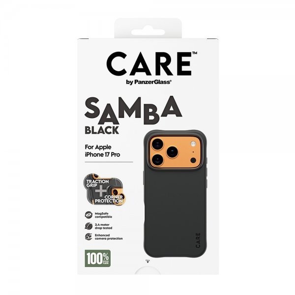 CARE by PanzerGlass iPhone 17 Pro -kuori Samba MagSafe Musta