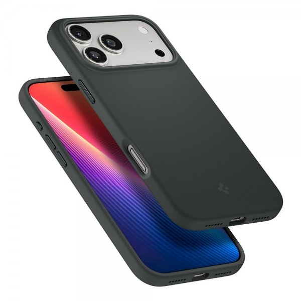Spigen iPhone 17 Pro Silikonikuori Silicone Fit MagFit Abyss Green