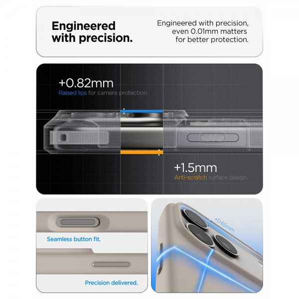 Spigen iPhone 17 Pro Silikonikuori Silicone Fit MagFit Stone