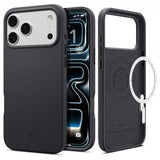 Spigen iPhone 17 Pro -kuori Silicone Fit MagFit musta