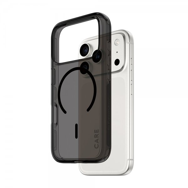 CARE by PanzerGlass iPhone 17 Pro Smokey MagSafe -suojakuori, musta