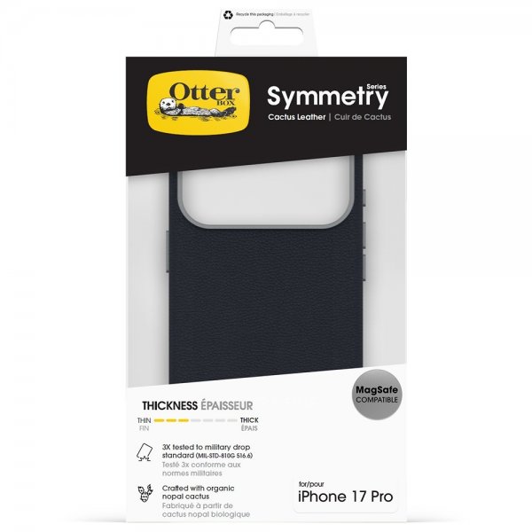 Otterbox iPhone 17 Pro -suojakuori Symmetry Cactus Leather MagSafe Blue Sentiment