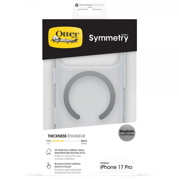 Otterbox iPhone 17 Pro Symmetry Clear MagSafe -läpinäkyvä kuori