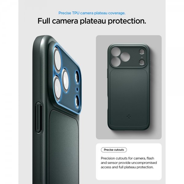 Spigen iPhone 17 Pro -kuori Thin Fit MagFit Abyss Green