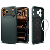 Spigen iPhone 17 Pro -kuori Thin Fit MagFit Abyss Green