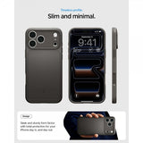 Spigen iPhone 17 Pro Thin Fit MagFit Gunmetal -suojakuori