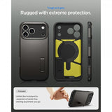 Spigen iPhone 17 Pro Tough Armor T MagFit Gunmetal -kuori