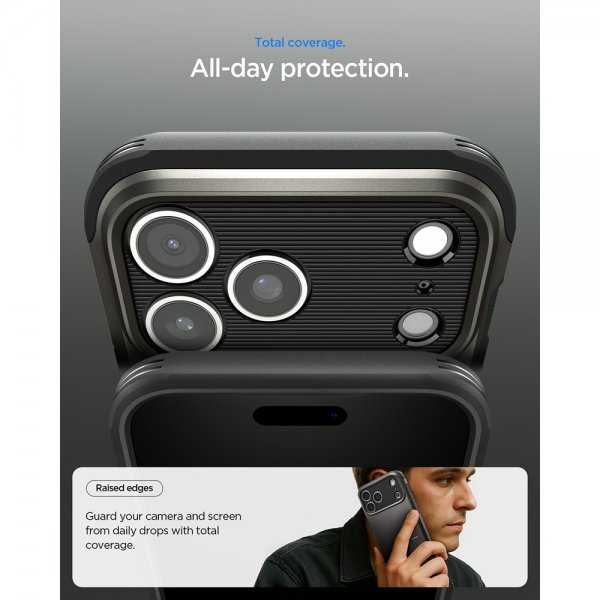 Spigen iPhone 17 Pro Tough Armor T MagFit Gunmetal -kuori
