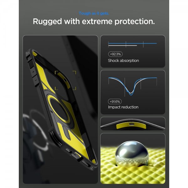 Spigen iPhone 17 Pro Tough Armor T MagFit Gunmetal -kuori