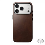 Nomad iPhone 17 Pro -kuori, Traditional Leather Case, Horween Rustic Brown