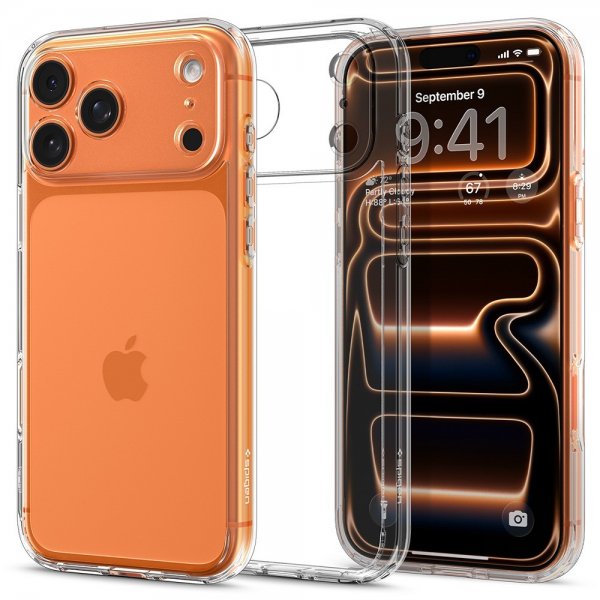 Spigen iPhone 17 Pro -suojakuori Ultra Hybrid Crystal Clear