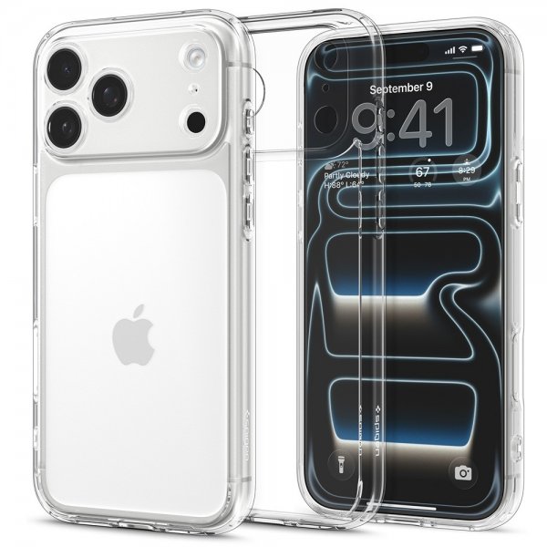 Spigen iPhone 17 Pro -suojakuori Ultra Hybrid Crystal Clear