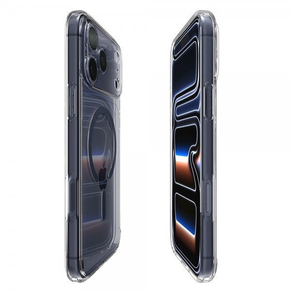 Spigen iPhone 17 Pro Ultra Hybrid MagFit -suojakuori, kirkas, Deep Blue