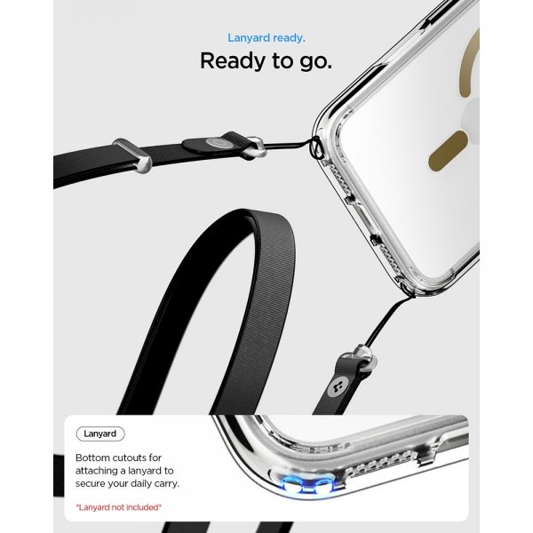 Spigen iPhone 17 Pro Ultra Hybrid MagFit Clear Gold -kuori