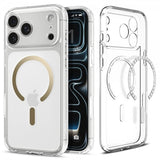 Spigen iPhone 17 Pro Ultra Hybrid MagFit Clear Gold -kuori