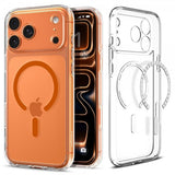 Spigen iPhone 17 Pro Ultra Hybrid MagFit kirkas oranssi kuori