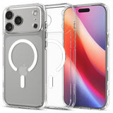 Spigen iPhone 17 Pro -suojakuori Ultra Hybrid MagFit Clear White