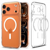 Spigen iPhone 17 Pro -suojakuori Ultra Hybrid MagFit Clear White