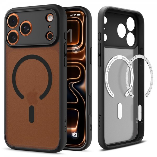 Spigen iPhone 17 Pro Ultra Hybrid MagFit Frost Black -suojakuori