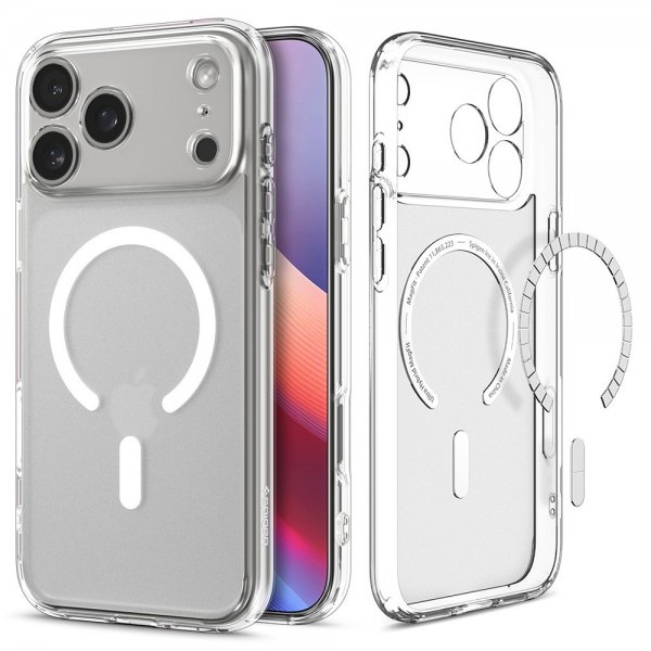 Spigen iPhone 17 Pro -kuori, Ultra Hybrid MagFit Frost White