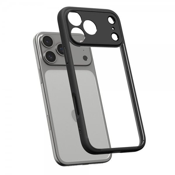 Spigen iPhone 17 Pro -suojakuori Ultra Hybrid Matte Black
