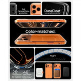 Spigen iPhone 17 Pro -kuori, Ultra Hybrid T MagFit, kiiltävä oranssi