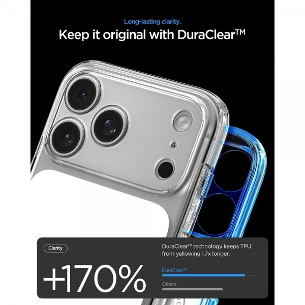 Spigen iPhone 17 Pro Ultra Hybrid T MagFit kiiltävä valkoinen suojakuori