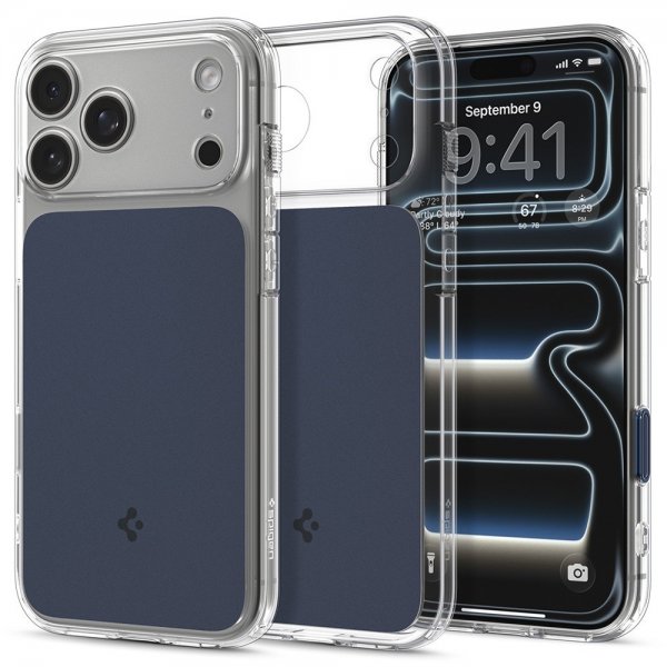 Spigen iPhone 17 Pro -suojakuori Ultra Hybrid T MagFit Matte Blue