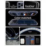 Spigen iPhone 17 Pro -suojakuori Ultra Hybrid T MagFit Matte Blue