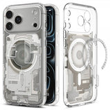 Spigen iPhone 17 Pro -suojakuori Ultra Hybrid Zero One MagFit Natural Titanium